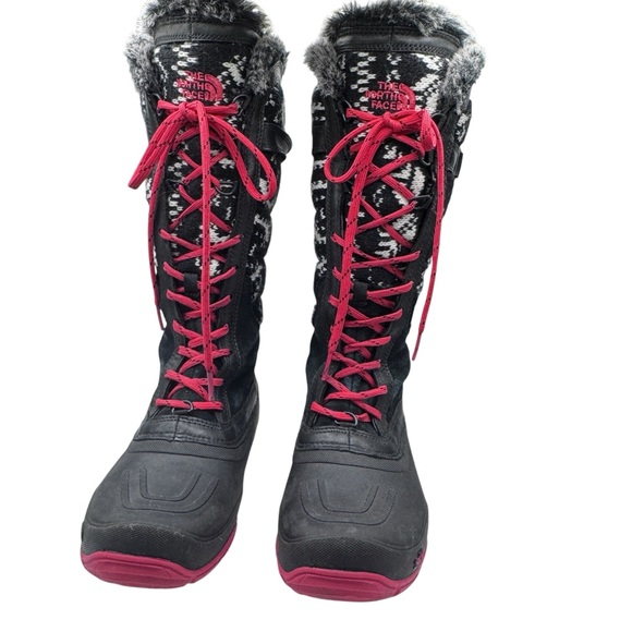 The North Face Women's Black and Pink Winter Boots - Size 7.5 - Picture 8 of 11